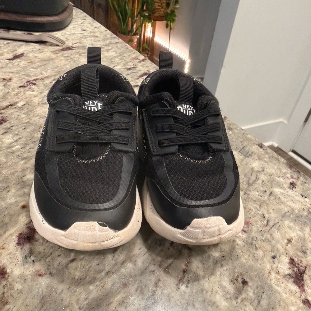 Hey Dude Kids Black and White Sneakers